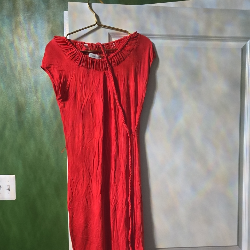 Elegant Red-Orange Women's Dress